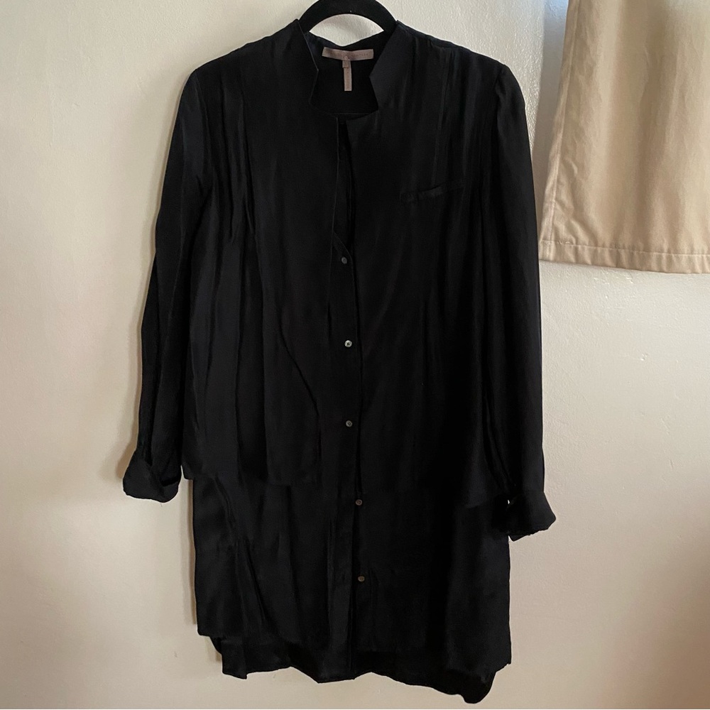 Halston Heritage Silk Modal Blazer Dress